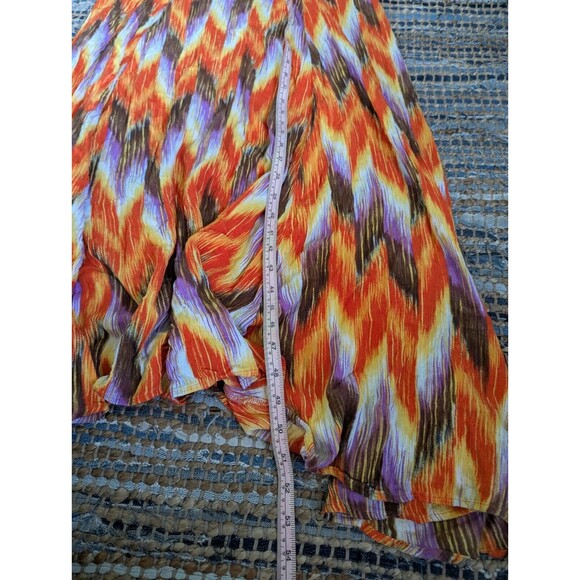 Roaman’s Colorful Zig Zag Maxi Sundress Size 26/28 Whimsy Cluttercore Smocked - Picture 3 of 5